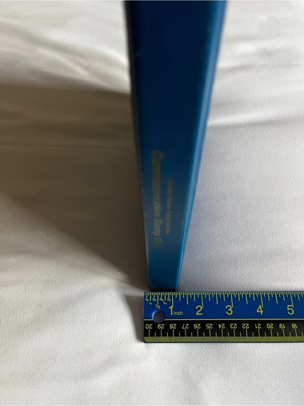 USPS Commemorative Stamp Club 3 Ring Binder Blue Vintage Postal Album 11.5x10